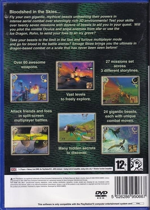 Savage Skies - PS2 (B Grade) (Genbrug)